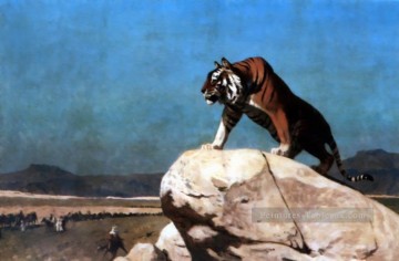 Jean Léon Gérôme œuvres - Tigre à l’affût Orientalisme grec arabe Jean Léon Gérôme
